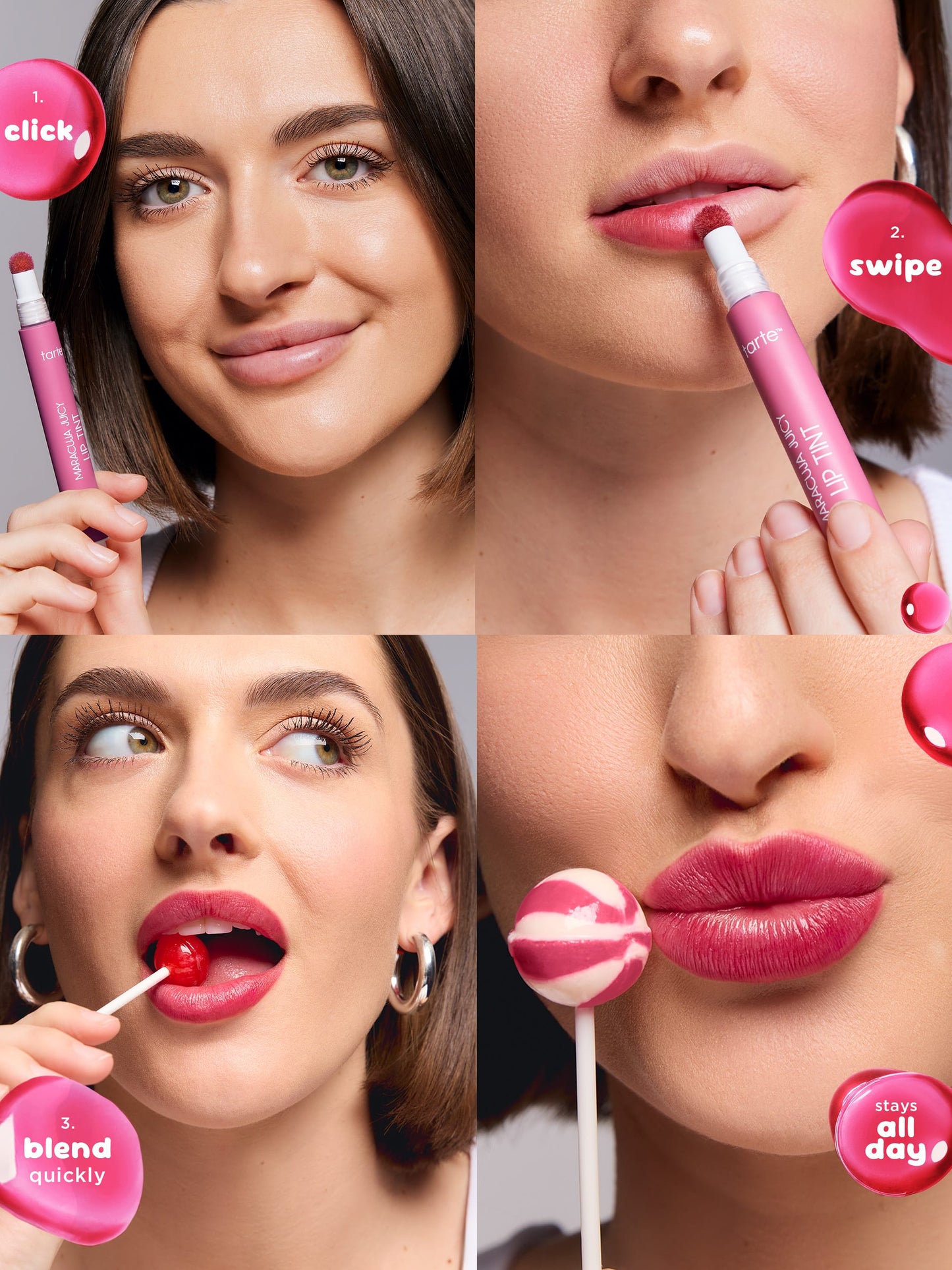tarte™ x Dunkin' maracuja juicy lip tint stain + free charm duo