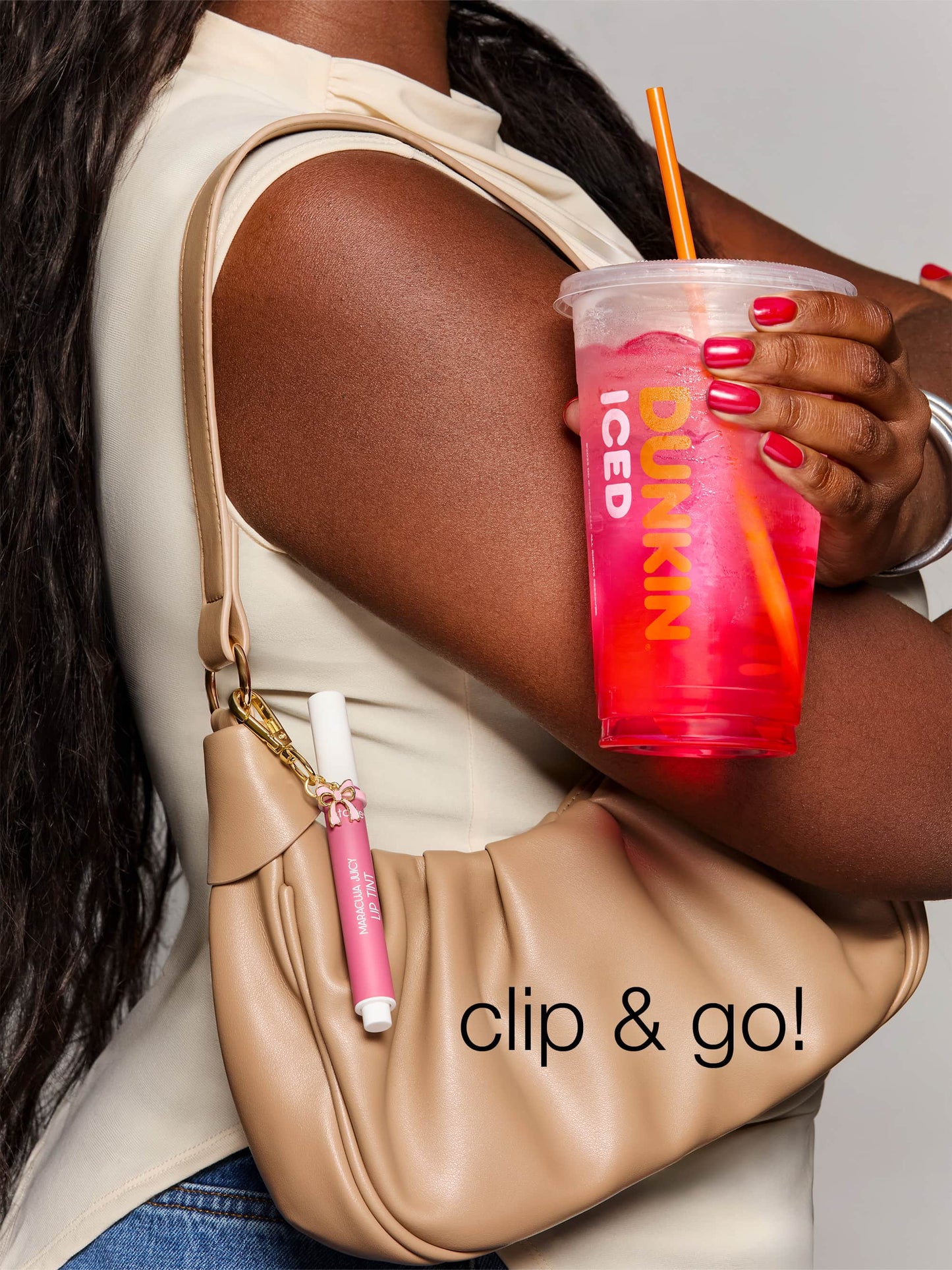 tarte™ x Dunkin' maracuja juicy lip tint stain + free charm duo